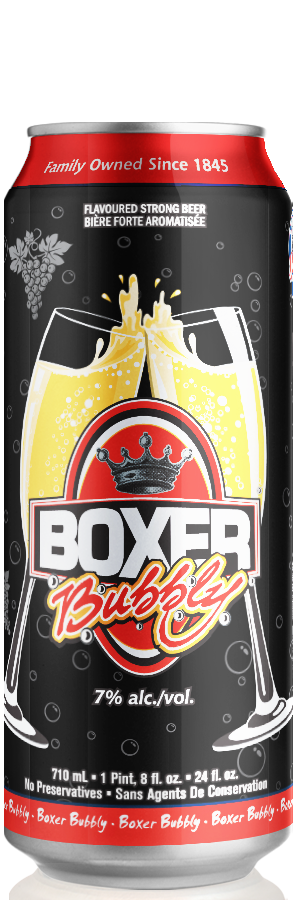 Boxer Bubbly Beer is available in 710ml Cans