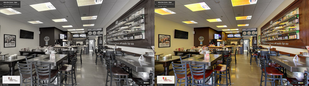 Take a virtual tour of the Pizza Brew restaurant in Calgary owned by Minhas Micro Brewery