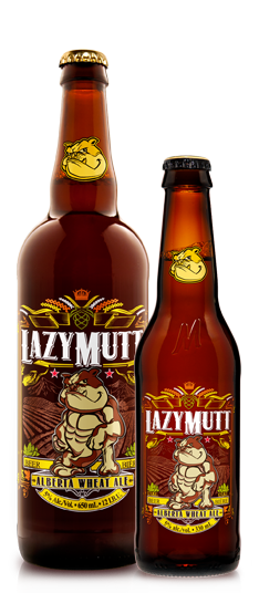 Lazy Mutt Alberta Wheat Ale brewed in Calgary by Minhas Brewery